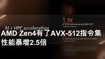 AMD Zen4有了AVX-512指令集 性能暴增2.5倍