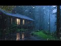 HEAVY RAIN on Roof for Deep Sleep & Insomnia Relief | Rainstorm Night for Relax, Study, meditation