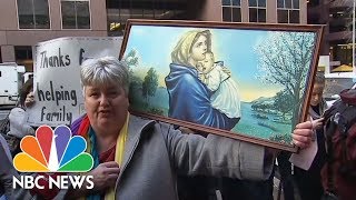 Accused Historical Sex Abuse Cardinal Heckled Outside Court | NBC News