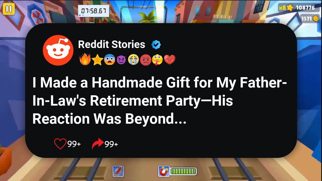 Я сделала подарок ручной работы на вечеринку по случаю выхода на пенсию моего тестя — его реакция...