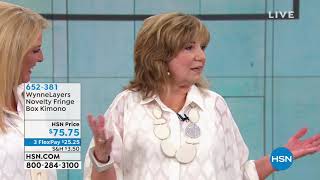 Wynnelayers Novelty Fringe Box Kimono