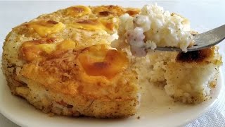 Запеканка по-итальянски: рис-сыр-ветчина / Rice baked with cheese and ham