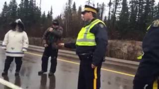 Protesters Confront RCMP Officers on Highway to Muskrat Falls