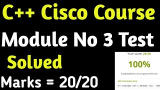 C++ Cisco Course | Module No 3 Solved Test | C++ Test 2023 | CS 201 Assignment Vu Net Worth