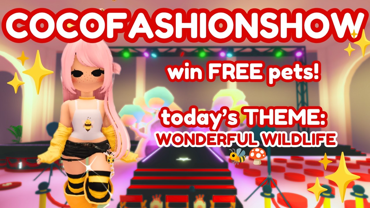 Coco Fashion Shows are BACK!!! Win FREE Adopt Me Pets: Theme Wonderful Wildlife! 🔴 #adoptme #roblox