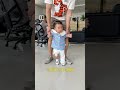 2-year-old girl puts on prosthetic leg for first time #shorts