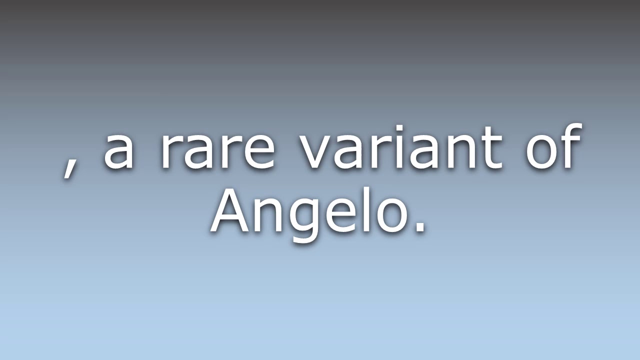 What does Angelus mean? - YouTube