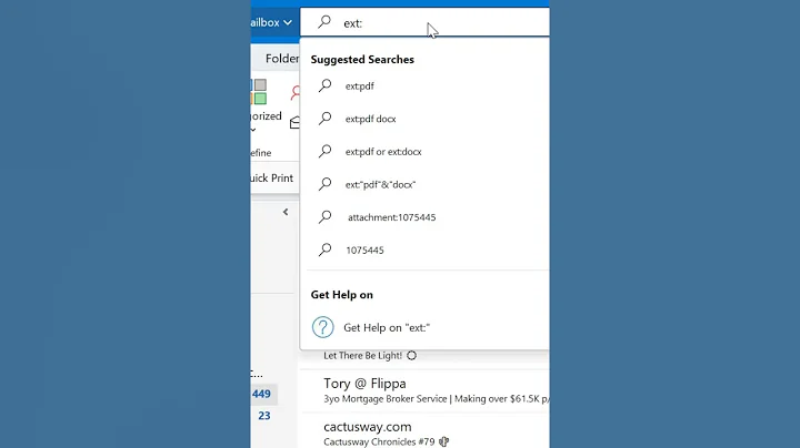 How to Find Extensions of Attachment in Outlook?