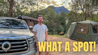 Slowly Building up the ULTIMATE canopy setup! Creekside camping with Eco Flow River 2.