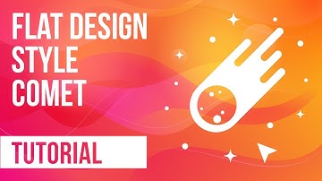Adobe Illustrator Tutorial: How to draw a Comet in Flat Design Style | Space serie