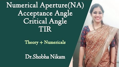 Numerical Aperture (NA), Acceptance Angle, Critical Angle and TIR| With Numerical examples