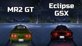 Toyota MR2 GT vs Mitsubishi Eclipse GSX - Need for Speed Carbon (Drag Race)