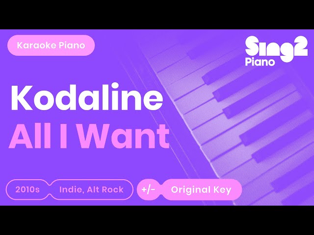 Kodaline - All I Want (Piano Karaoke) class=