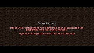 The Most Banned Player On Vipermc....