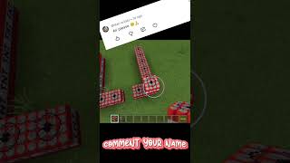 Comment Your Name & I’ll Build It in Minecraft ⛏️ #minecraft #ytshorts #viral #minecraftcreative