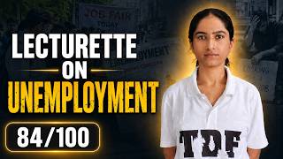 Lecturette on Unemployment | SSB Lecturette : 84/100 | Target Defence Forces 🪖