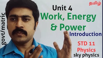 Introduction||Work,Energy & Power||Unit 4||STD 11 Physics||sky physics