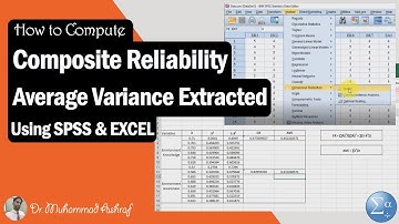 19. How to Compute Composite Reliability and Average Variance Extracted (AVE) Using SPSS and Excel