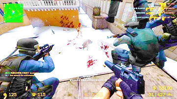Counter Strike Source - Zombie Riot Mod Online Gameplay on de_montela map