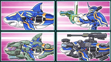 Dino Robot Corps Deluxe: Blue Shark & Megalodon | Eftsei Gaming