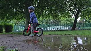 Happy Kids Splashes Everywhere Riding my Balance Bike BBC TV