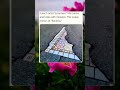 French artist "Ememem" fills cracks and holes with mosaics. This is also known as "flacking."