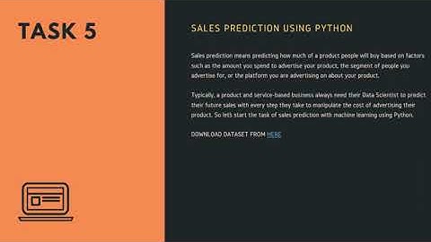 Sales prediction using python | oasis infobyte | Data science project
