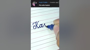 Kashvi - Beautiful name in Cursive writing | Cursive writing for beginners | #shorts