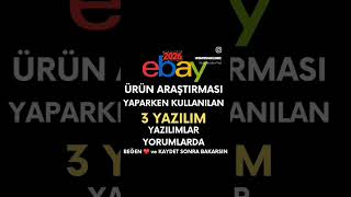 #ebay 'de Ürün Araştırması Yaparken Kullanılabilecek Yazılımlar (Yorumlarda) #dropshipping