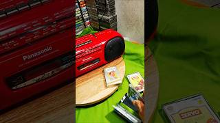 vintage red stereo Panasonic RX-430FS 4 band FM stereo tape recorder#shortsviral#old Item#viral