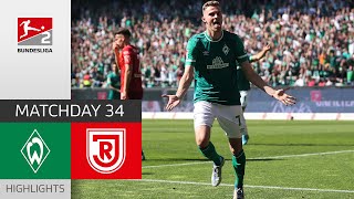 Celebrations in Bremen! | SV Werder Bremen - Jahn Regensburg 2-0 | Highlights | MD 34 -  BL2 - 21/22