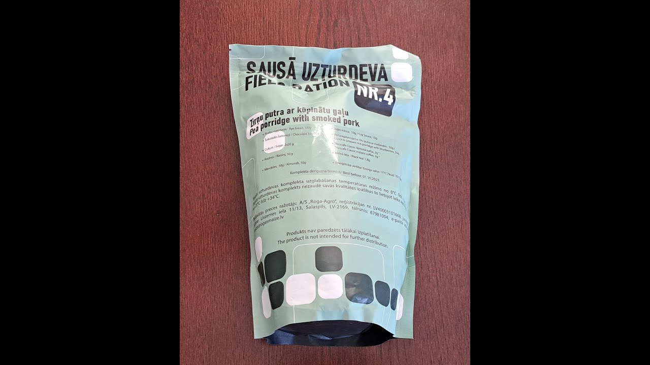 2022 Menu #4: Pea Porridge & Smoked Pork Latvian Ration (New Style ...