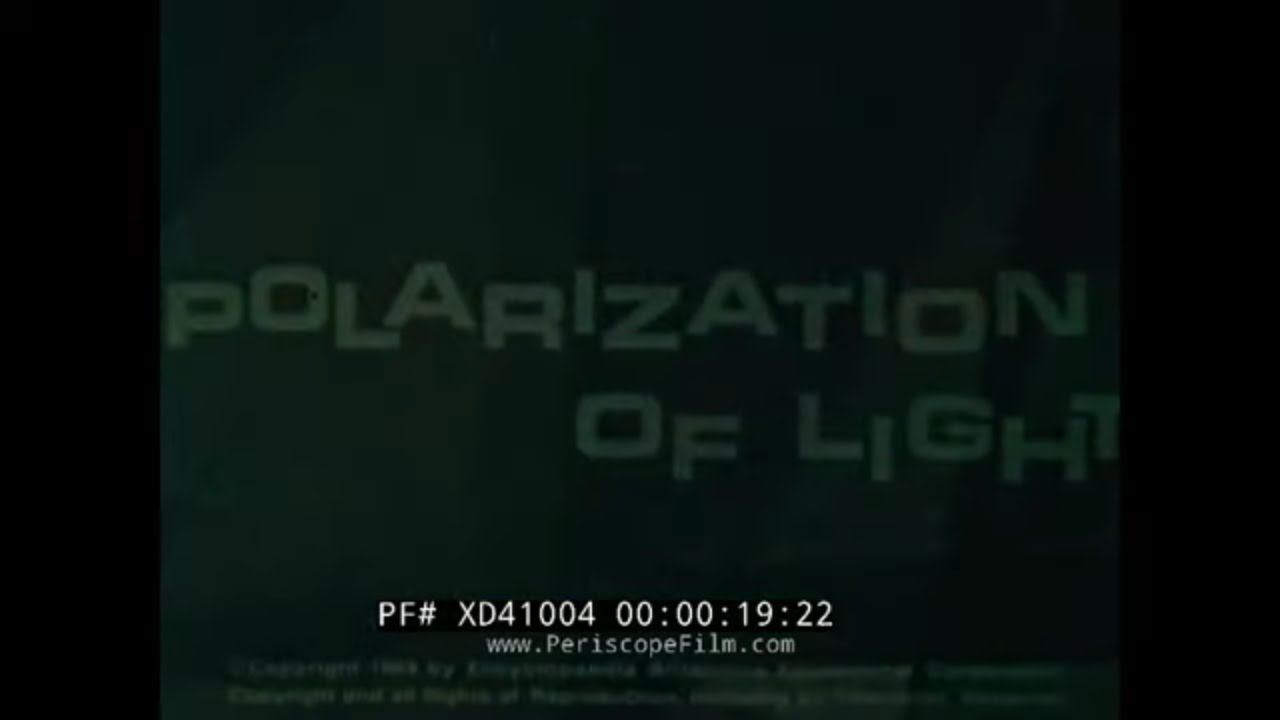 “ POLARIZATION OF LIGHT ” 1970s OPTICAL SCIENCE FILM   POLAROID FILTERS   XD41004
