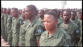 RDC:LE GENERAL  TSHIWEWE A VISITE  PLUS DE 13 RECRUES AU CENTRE D'INSTRUCTION DE KAMINA