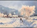 How To Paint A Snowy Winter Landscape In Watercolor Step By Step