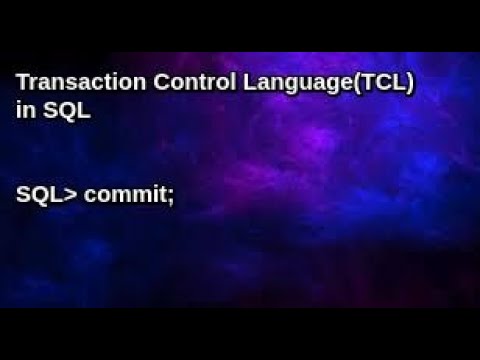 TCL - commit statement in SQL|What is commit in sql?|How to use commit ...