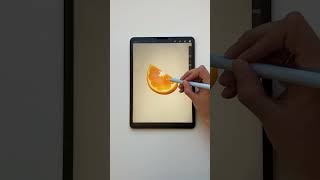 Orange slice drawing art digitalart procreate tutorial artist ipad shorts drawing etsy
