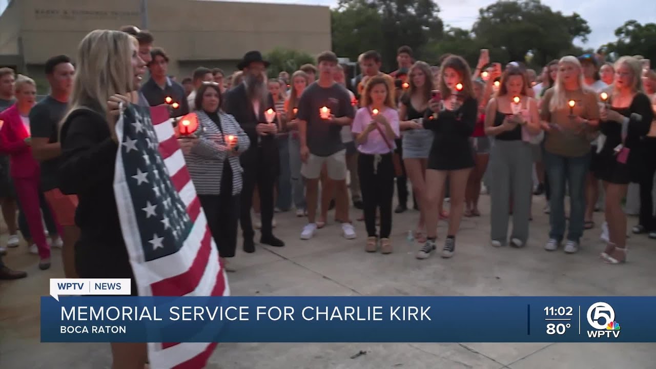 Hundreds gather at Florida Atlantic University vigil after Charlie Kirk assassination