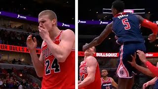 Bobby Portis tries to knockdown Lauri Markkanen with dirtiest play \& don't gets ejected!