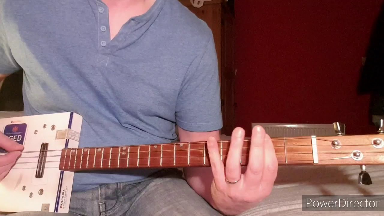How to play Whole Lotta Rosie by AC/DC on Cigar Box Guitar