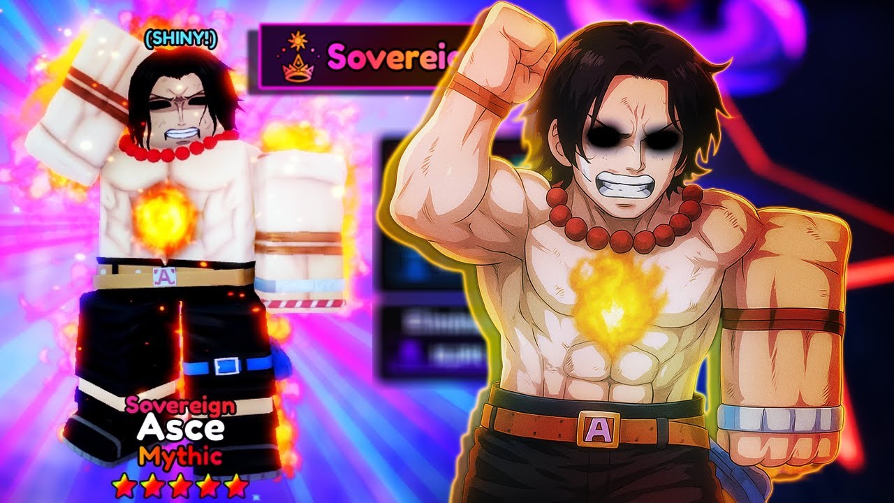 Max Tier Sovereign Shiny Ace Showcase in Anime Power Defense Roblox Asce