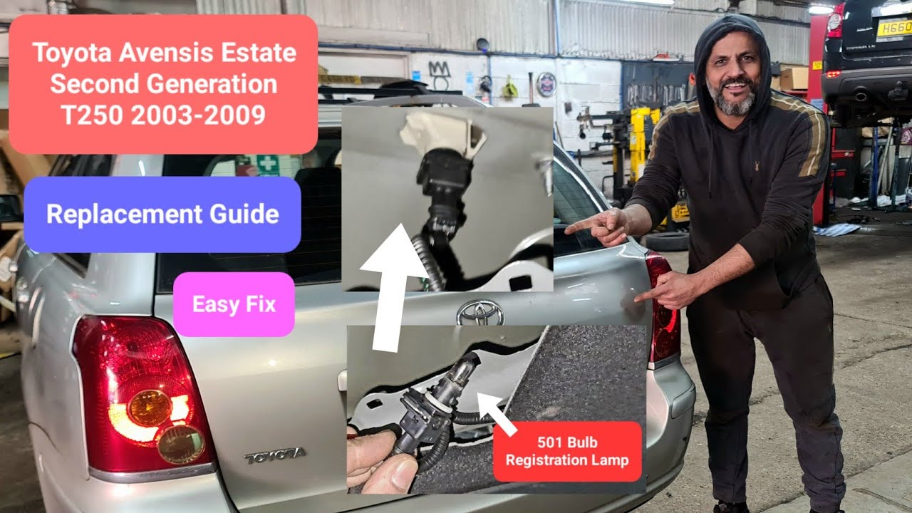 How To Change Registration Lamp On Toyota Avensis Mk2 numberplate How To Change Registration Lamp On Toyota Avensis Mk2 numberplate
