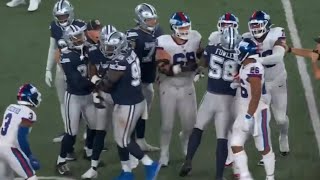Sam Williams LATE HIT on Daniel Jones | Cowboys vs Giants