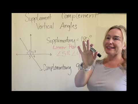 Supplementary, Complementary & Vertical Angles-Geometry-Linear Pair-Math Made Easy at My Math Rescue