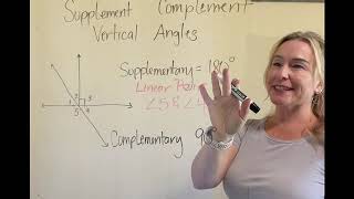 Supplementary, Complementary & Vertical Angles-Geometry-Linear Pair-Math Made Easy at My Math Rescue