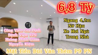 Bán Nhà Mặt Tiền Phú Nhuận Bùi Văn Thêm Ngay Công Viên Gia Định Xe Hơi Ngủ Trong Nhà / 6,8 Tỷ