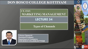 MARKETING MANAGEMENT LECTURE 54: TYPES OF CHANNELS- B.COM TAX S5