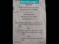 BSc final year subject Hindi paper first question paper. #shorts