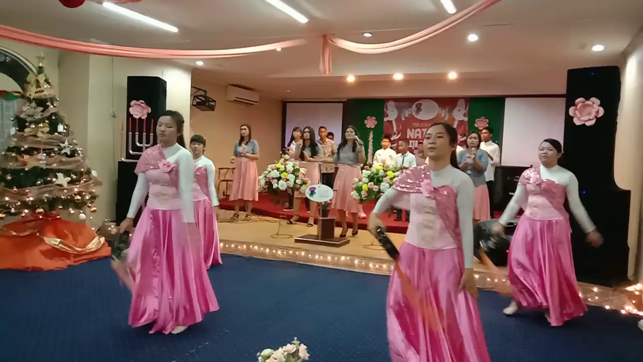Gita sorga bergema dance - tamborin dance - Christmas oikos 2019 - christmas dance - praise dance
