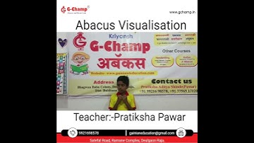 student of kriyansh G-champ abacus performing visualisation